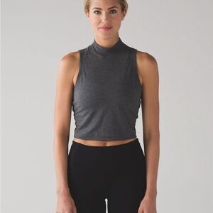 Rare Lululemon Kitsilano Mock Neck Tank – Heather Grey – Size 8